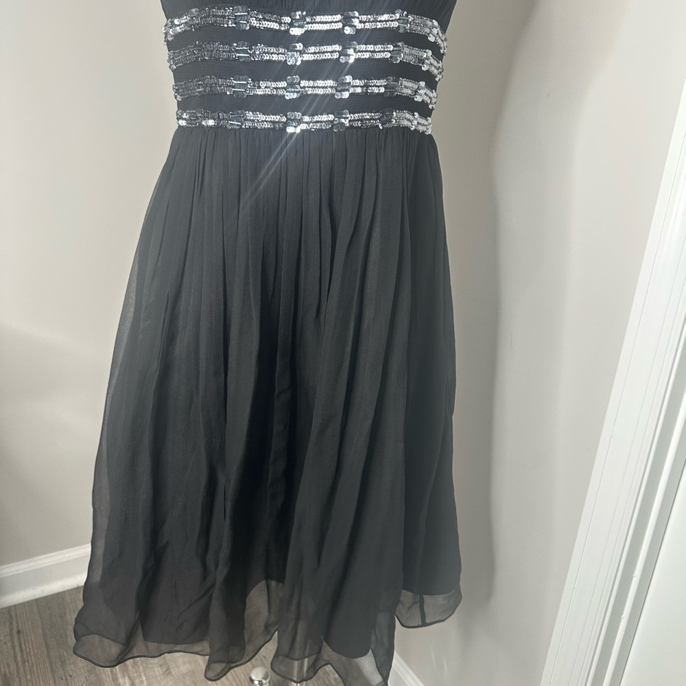 ADRIANNA PAPELL BLACK SEQUIN DRESS-4 PRELOVED - Picture 3 of 17